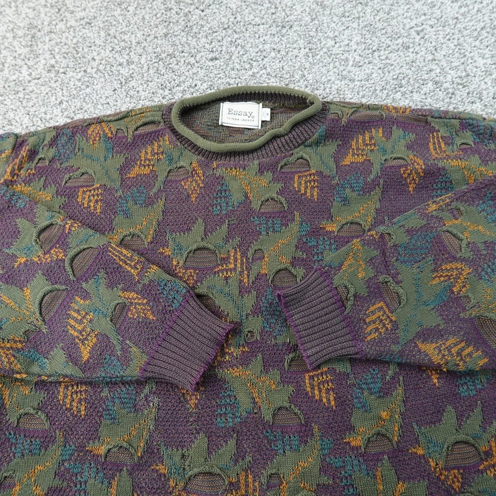 VTG Cosby Sweater Mens M Roll Neck Fall Pullover Crewneck Sweatshirt 90s Y2K USA